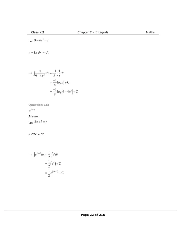 NCERT Class 12 Maths Chapter 7 Exercise 7.2 Solutions Image 11