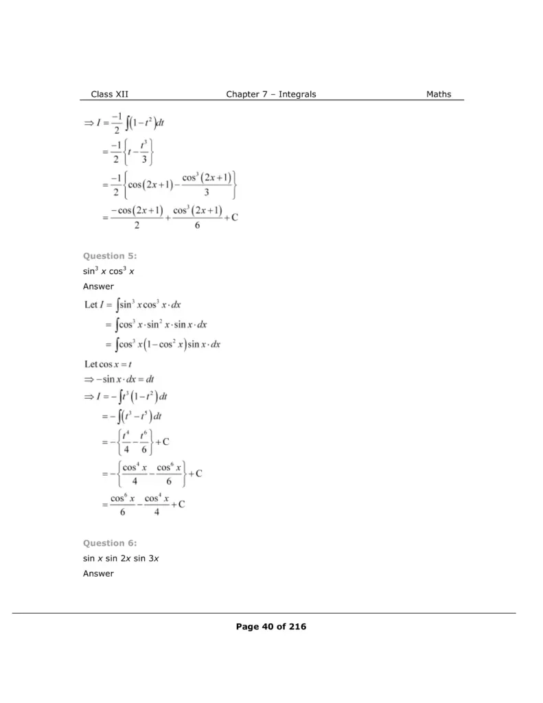 NCERT Class 12 Maths Chapter 7 Exercise 7.3 Solutions Image 3