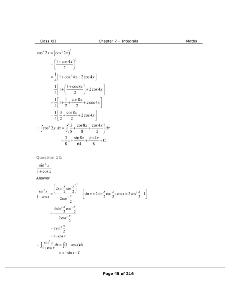 NCERT Class 12 Maths Chapter 7 Exercise 7.3 Solutions Image 8