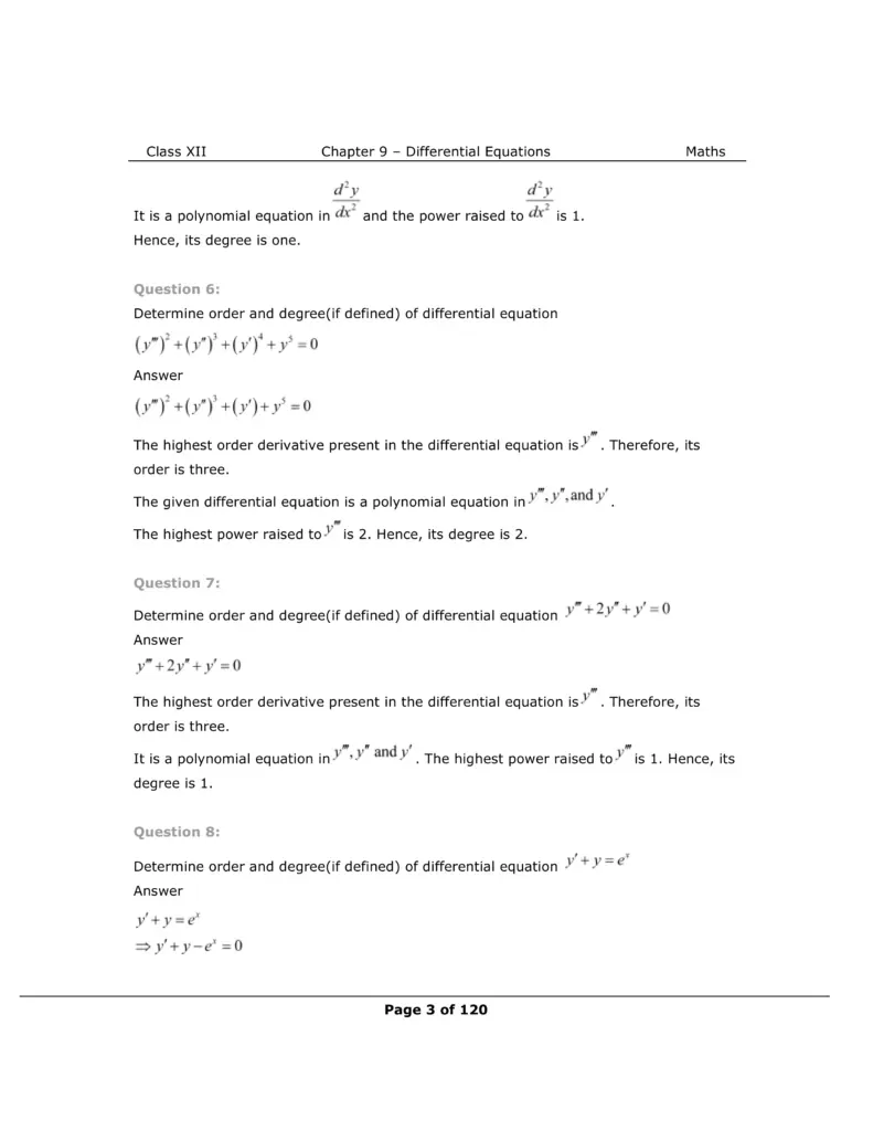 NCERT Class 12 Maths Chapter 9 Exercise 9.1 Solutions Image 3