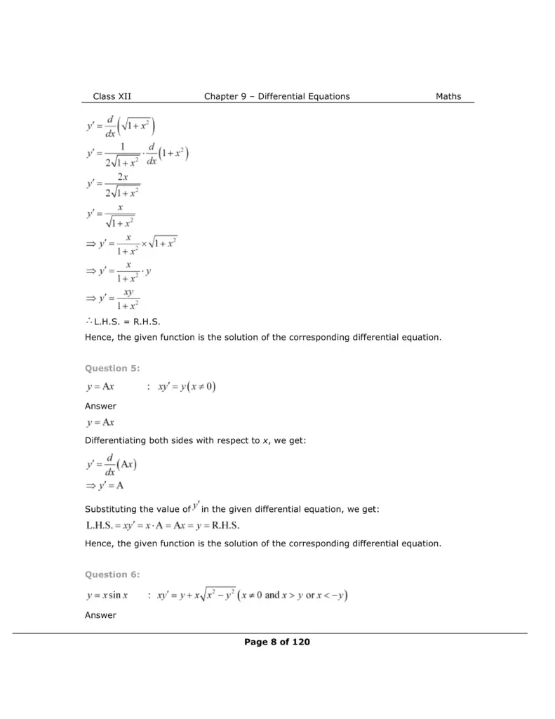 NCERT Class 12 Maths Chapter 9 Exercise 9.2 Solutions Image 3