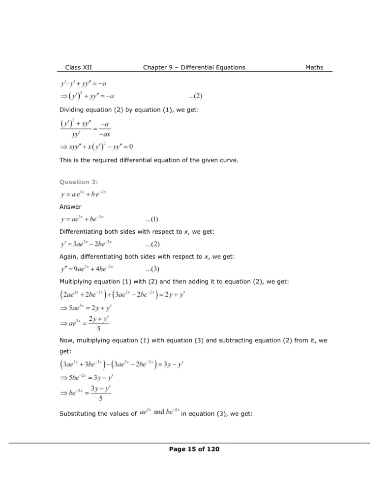 NCERT Class 12 Maths Chapter 9 Exercise 9.3 Solutions Image 2