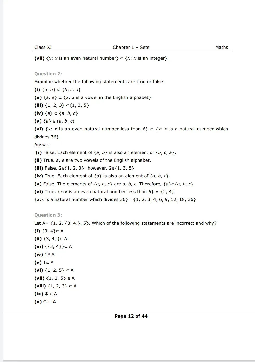 Class 11 Maths NCERT Solutions Chapter 1 Exercise 1.3 Image 2