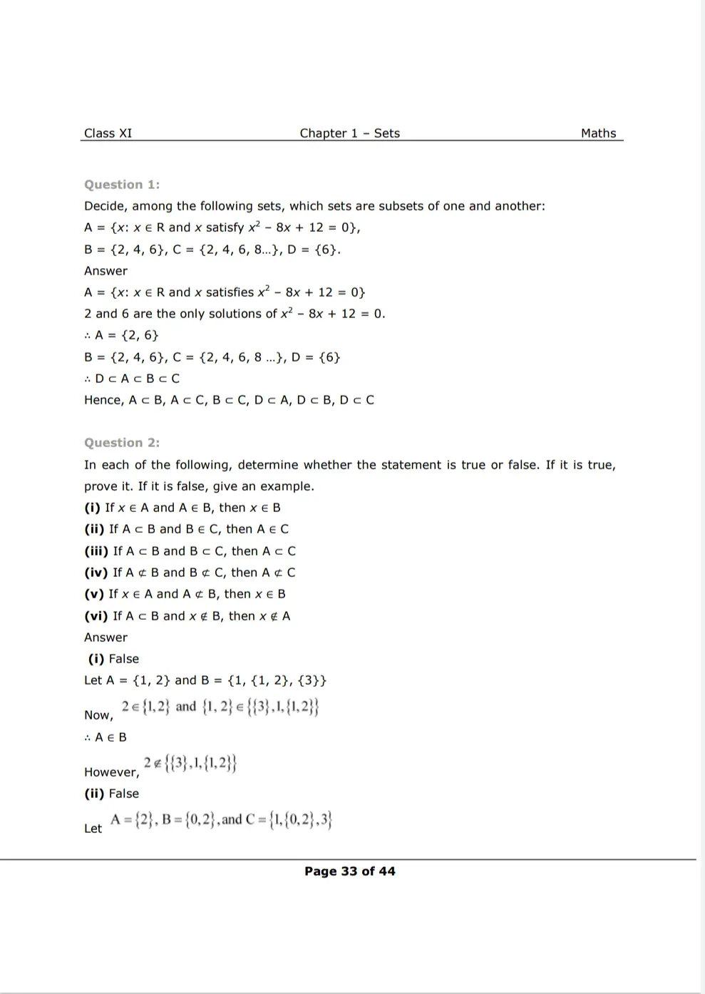 NCERT Solutions for class 11 Maths Chapter 1 Miscellaneous Exercise Image 1