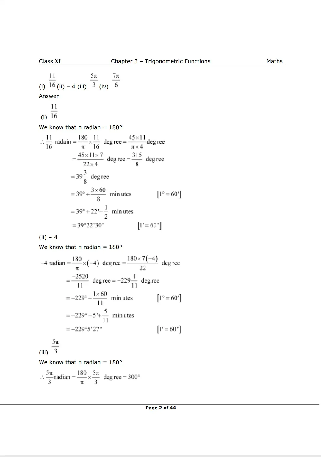 Class 11 Maths Chapter 3 Exercise 3.1 Solutions Image 2