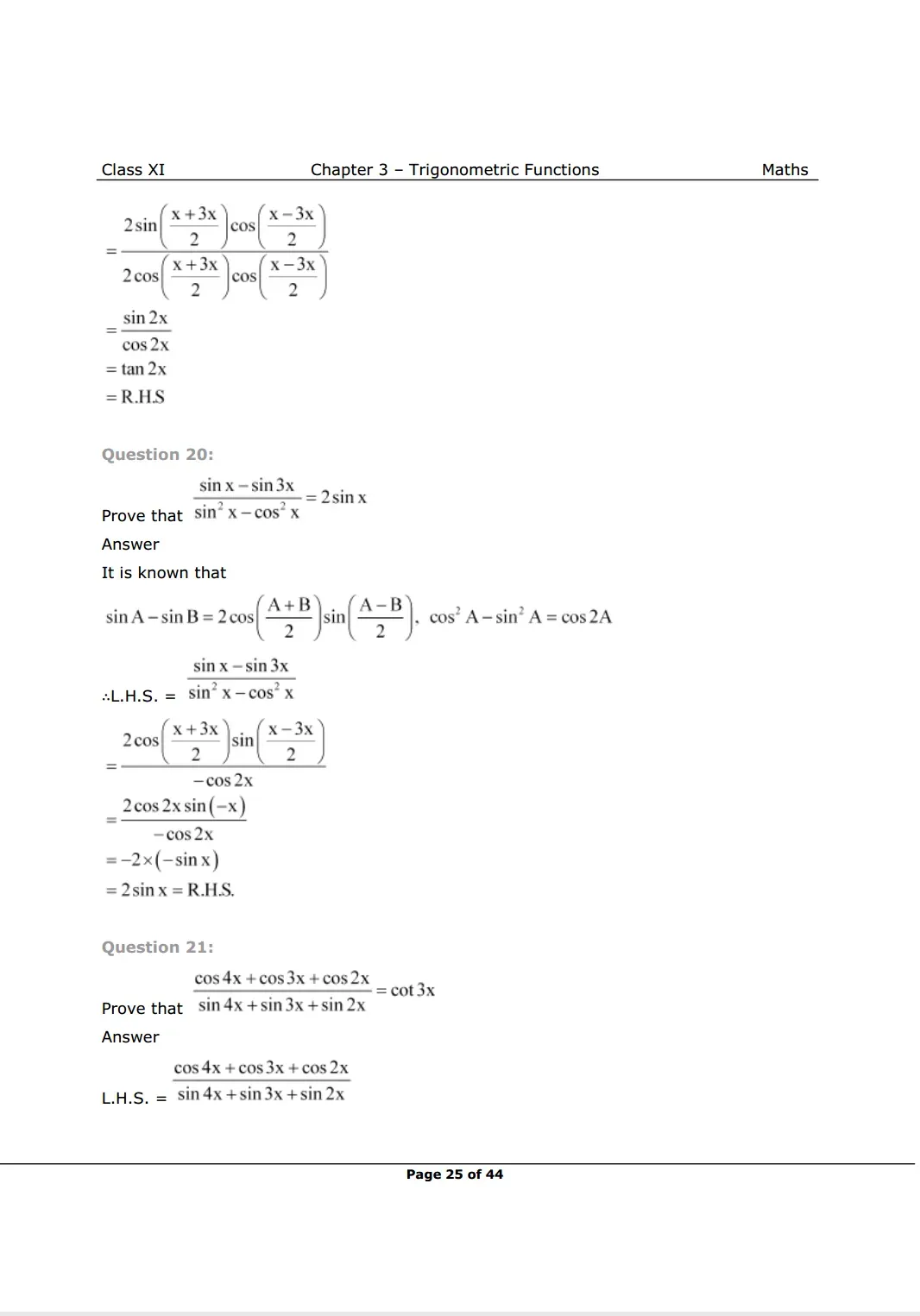 Class 11 Maths Chapter 3 Exercise 3.3 Solutions Image 12