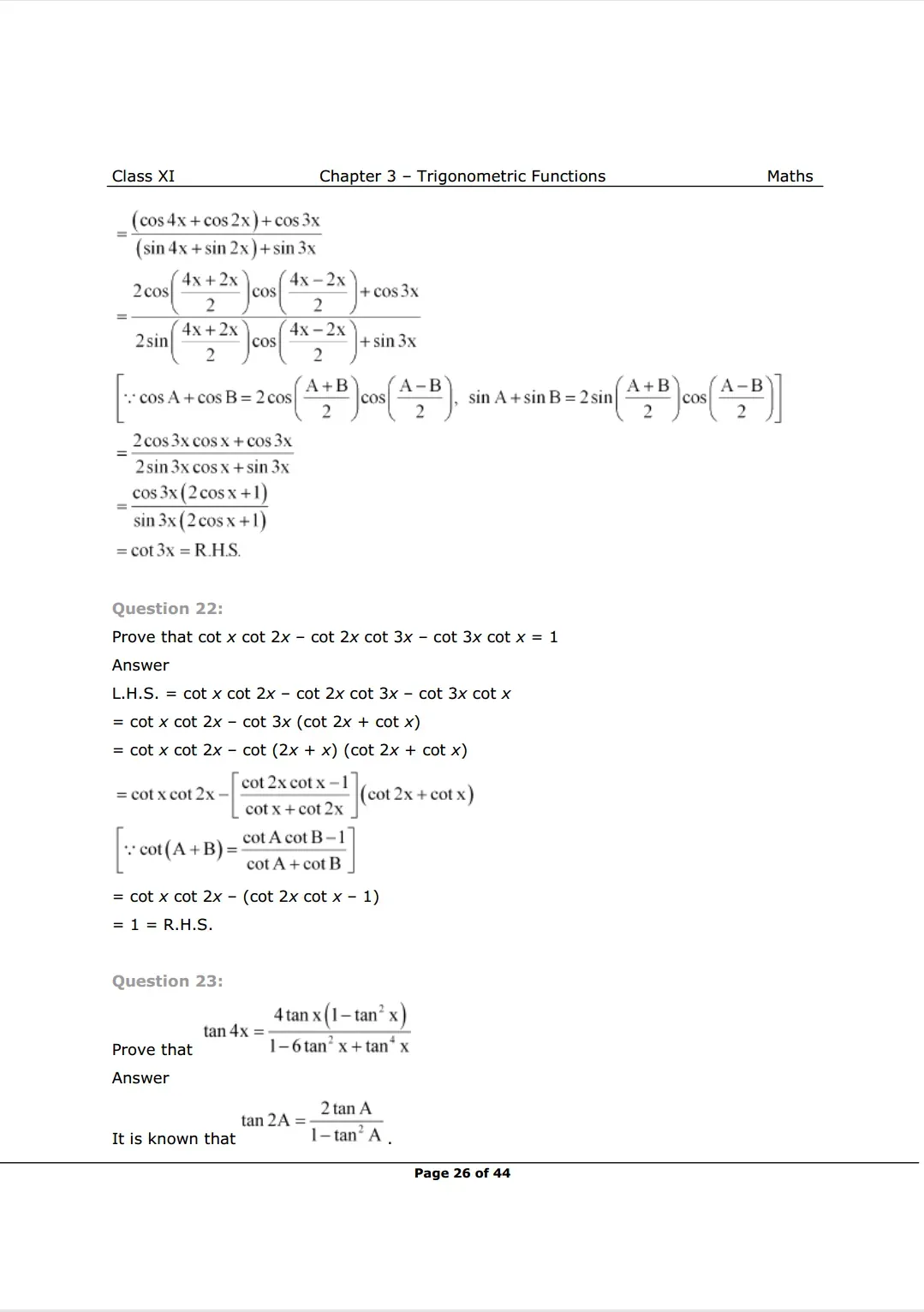 Class 11 Maths Chapter 3 Exercise 3.3 Solutions Image 13