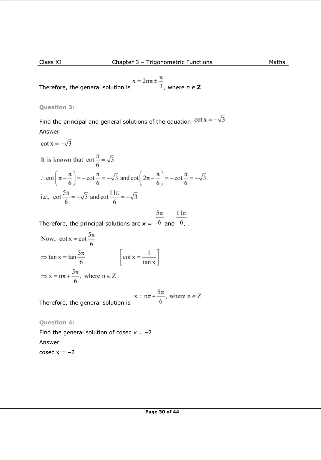 Class 11 Maths Chapter 3 Exercise 3.4 Solutions Image 2