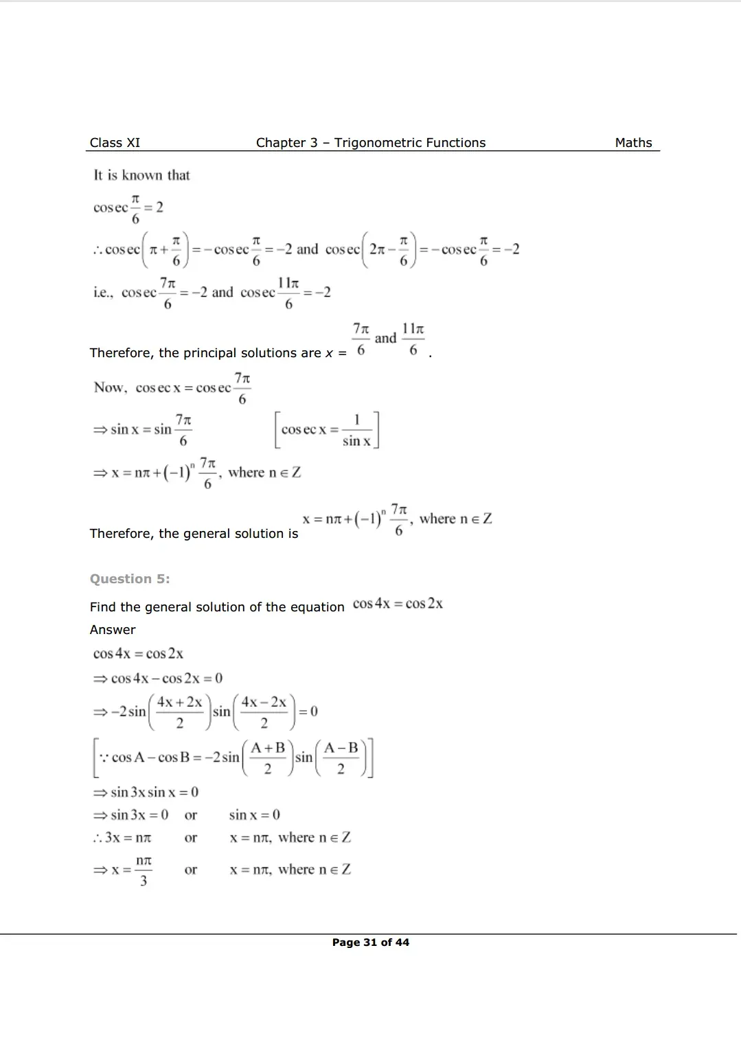 Class 11 Maths Chapter 3 Exercise 3.4 Solutions Image 3