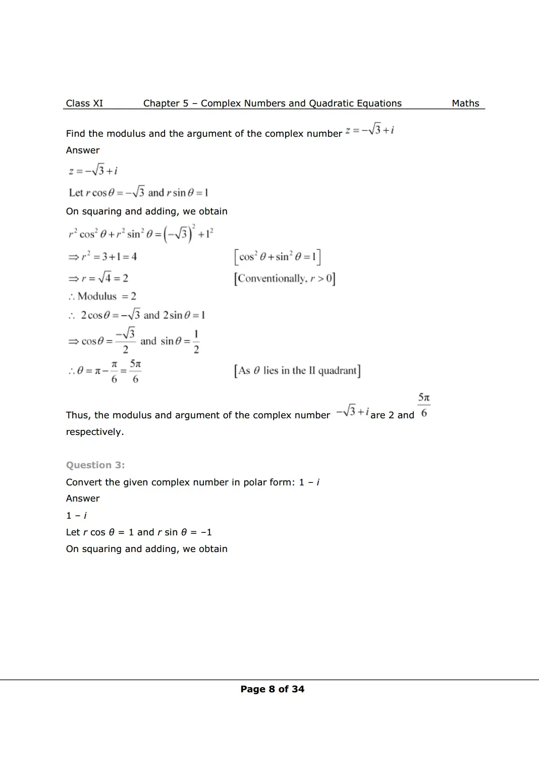 Class 11 Maths chapter 5 exercise 5.2 Solutions Image 2