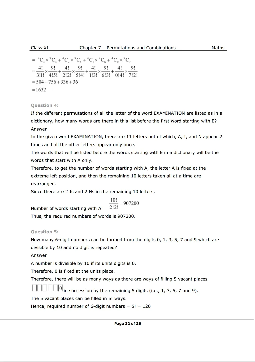 NCERT Class 11 Maths chapter 7 Miscellaneous Exercise Solutions Image 3