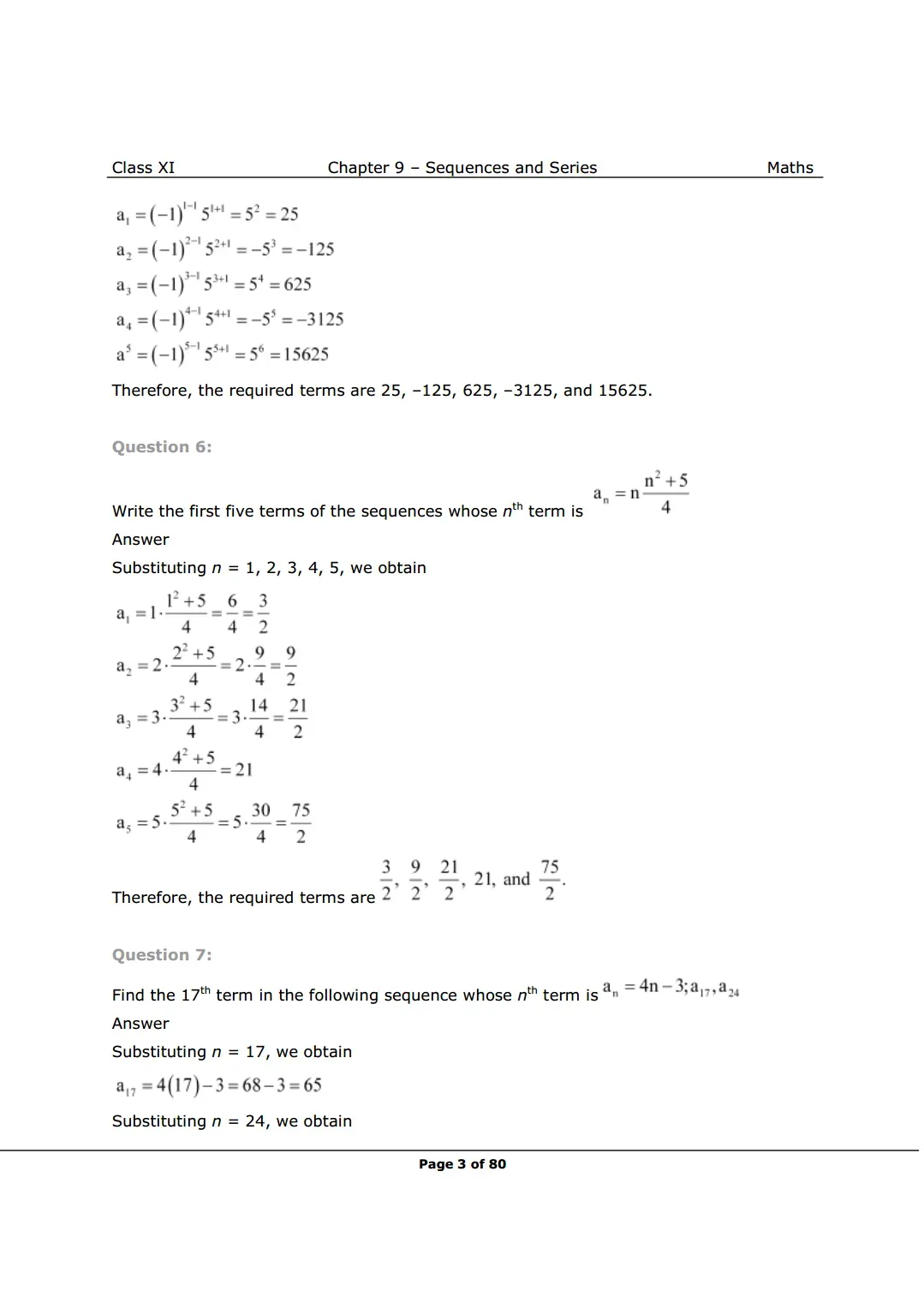 NCERT Class 11 Maths Chapter 9 Exercise 9.1 Solutions Image 3