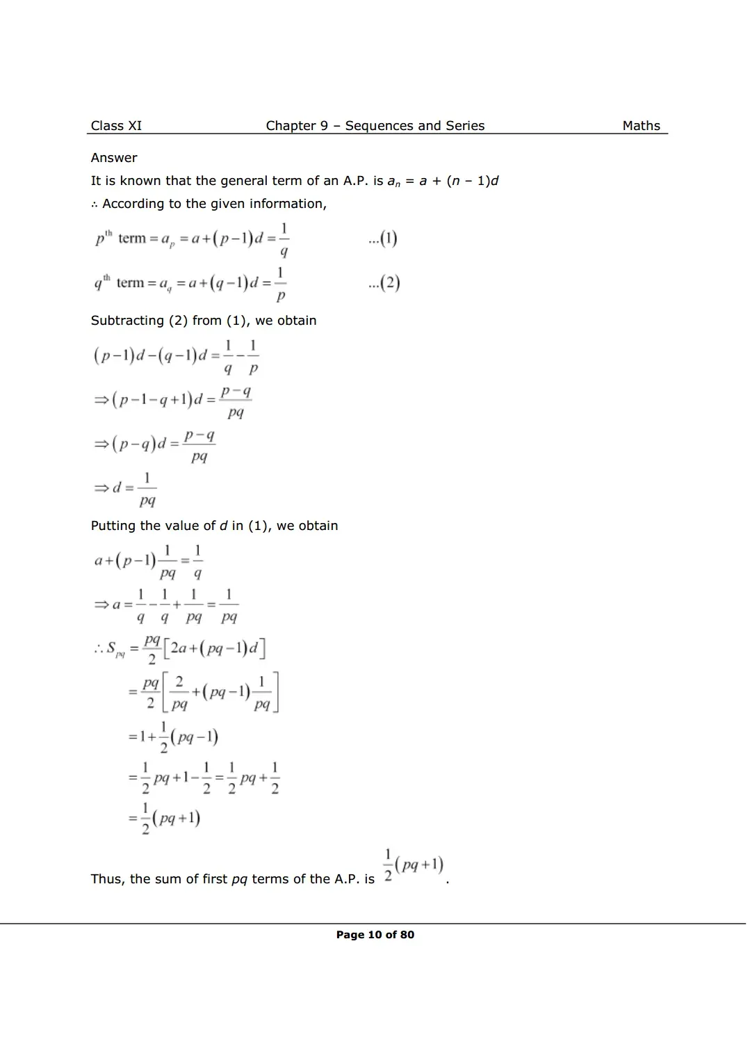 NCERT Class 11 Maths Chapter 9 Exercise 9.2 Solutions Image 4