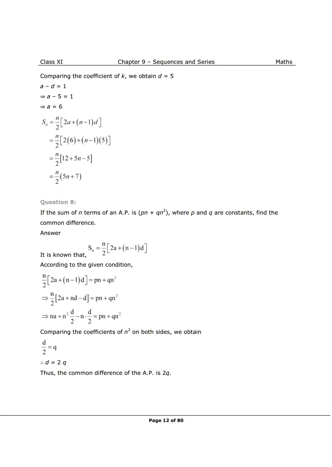 NCERT Class 11 Maths Chapter 9 Exercise 9.2 Solutions image 6