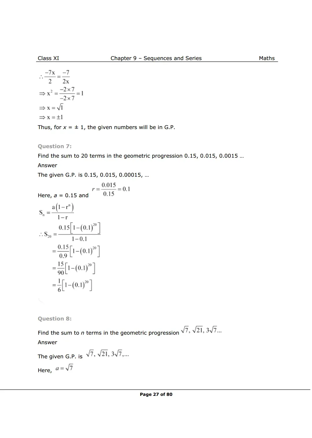 NCERT Class 11 Maths Chapter 9 Exercise 9.3 Solutions image 6