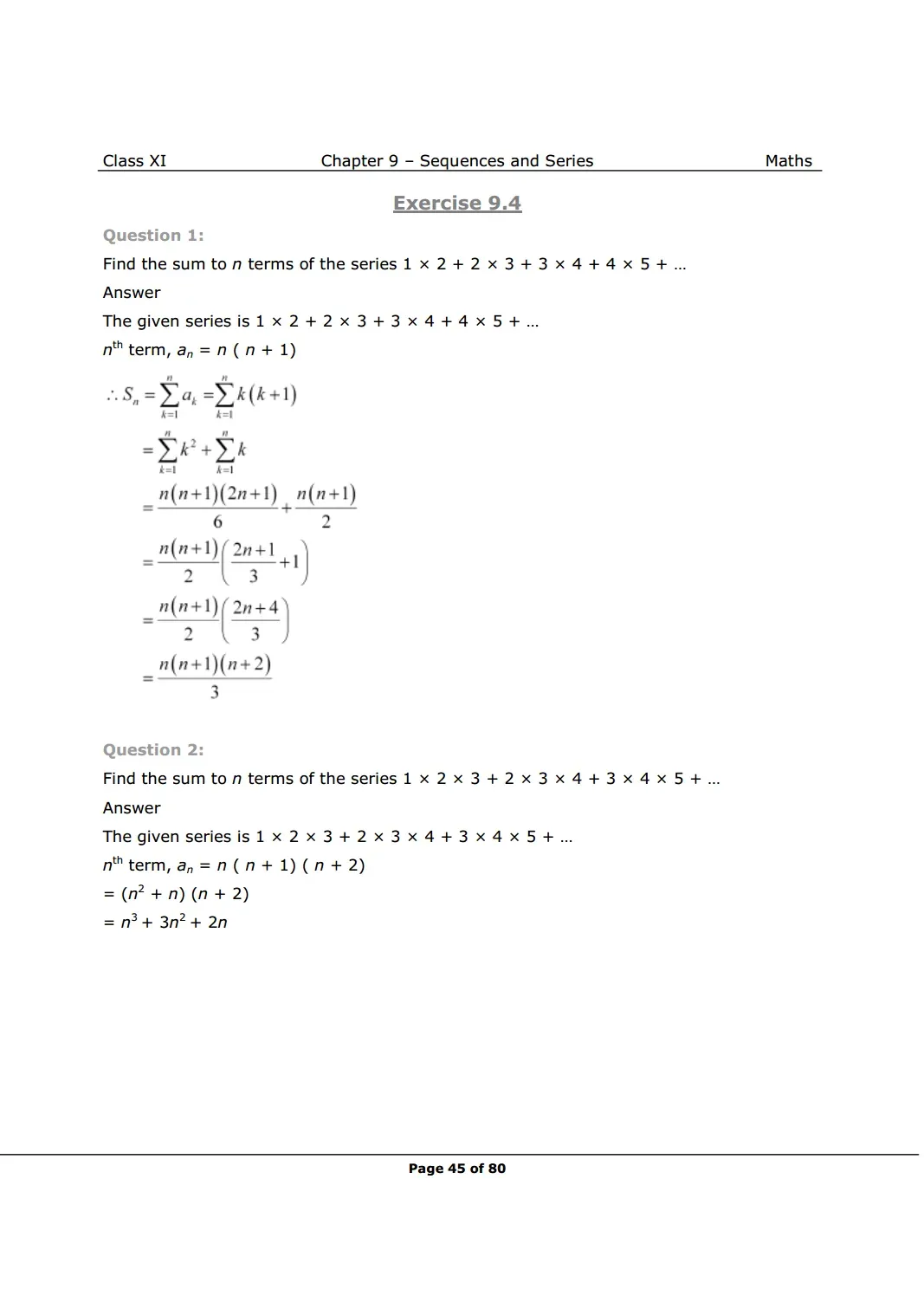 NCERT Class 11 Maths Chapter 9 Exercise 9.4 Solutions image 1