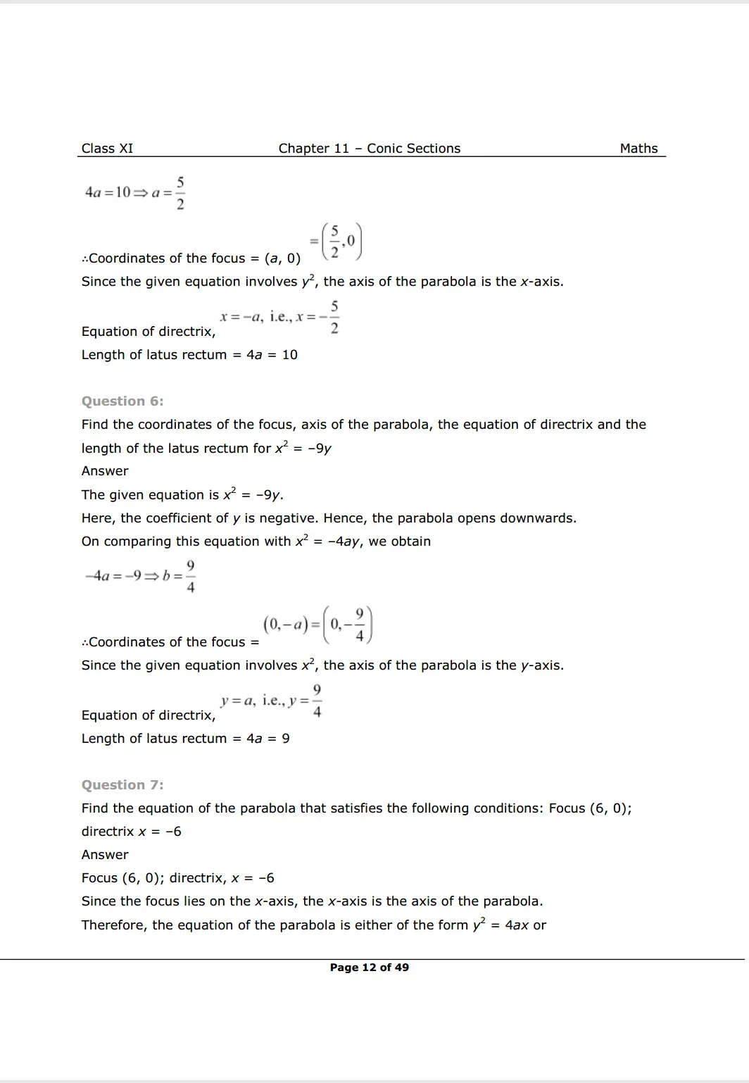 NCERT Class 11 Maths Chapter 11 Exercise 11.2 Solutions Image 3