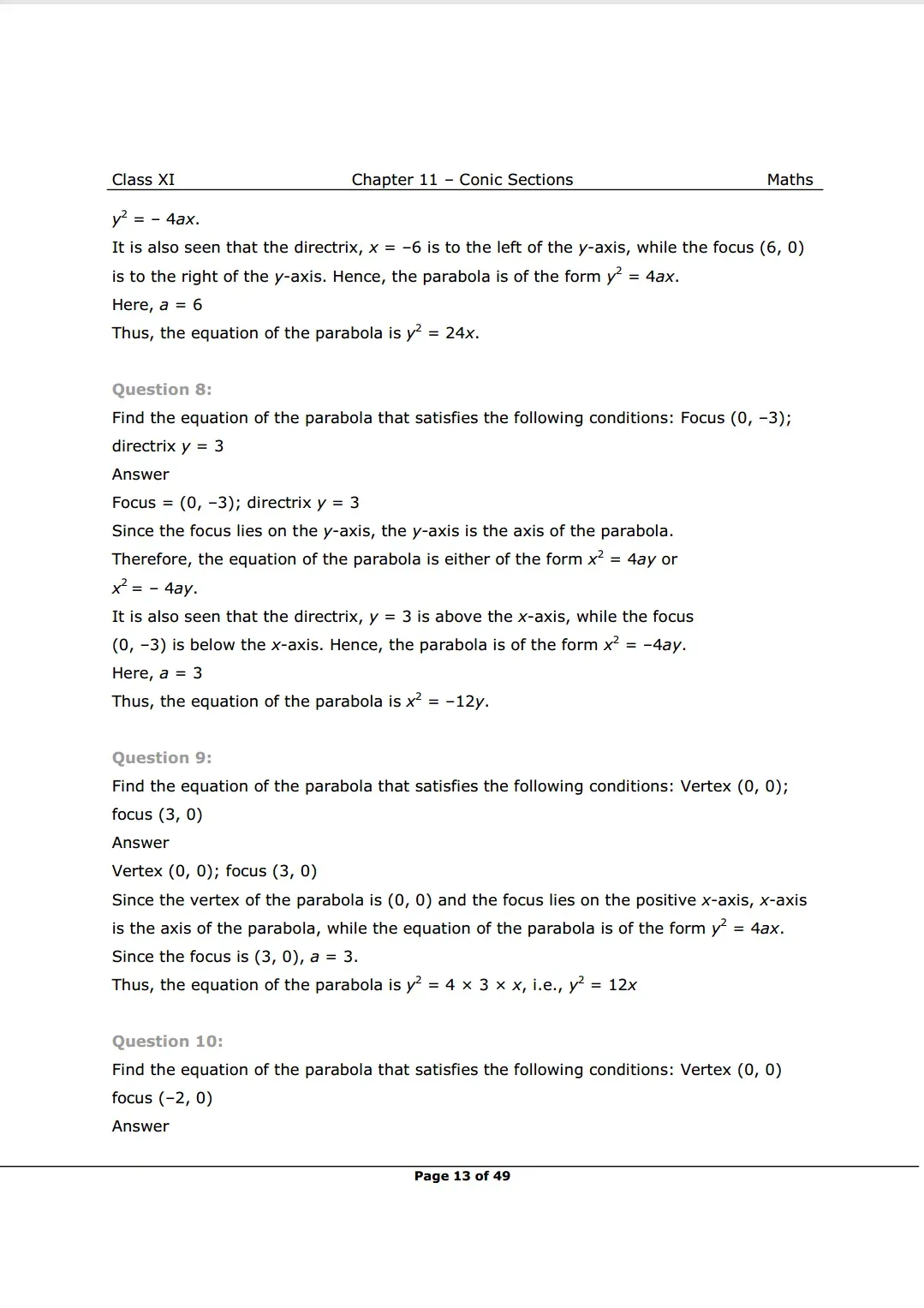 NCERT Class 11 Maths Chapter 11 Exercise 11.2 Solutions Image 4