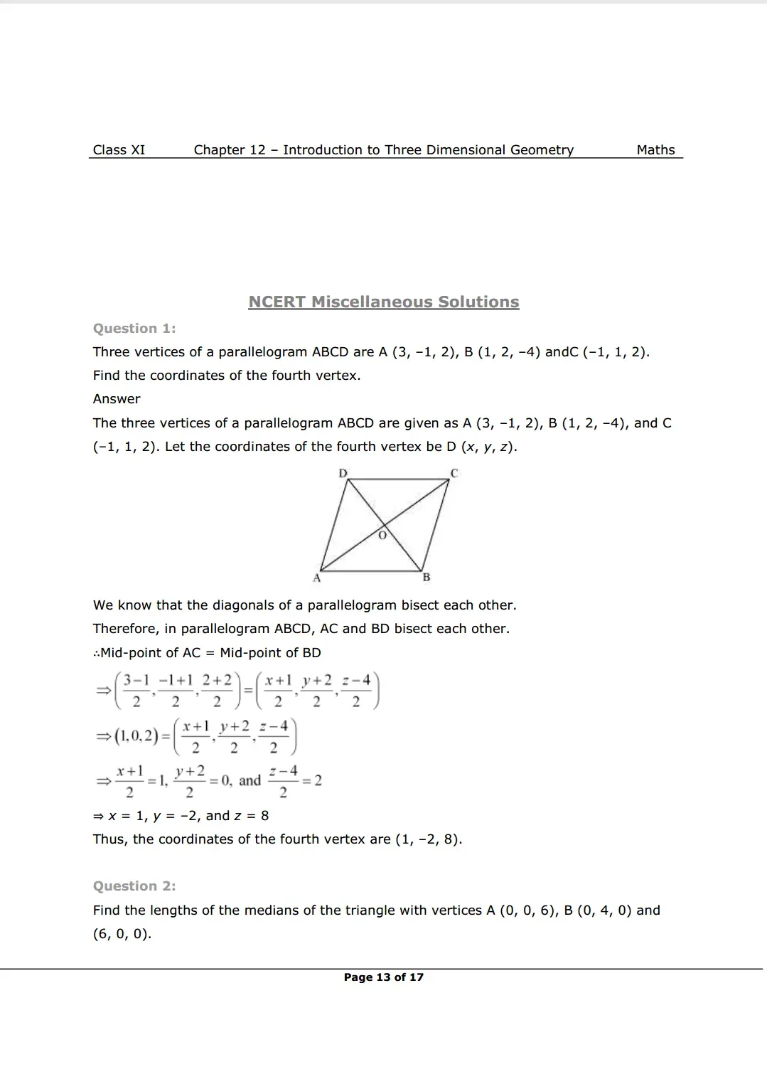 NCERT Solutions For Class 11 Maths Chapter 12 Miscellaneous Exercise Image 1
