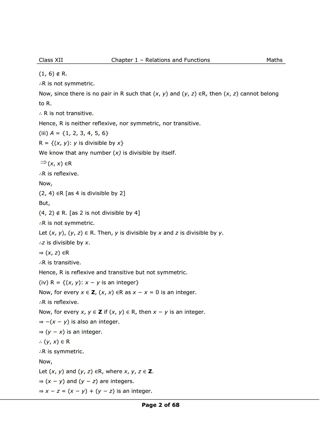 NCERT Class 12 Maths Chapter 1 Exercise 1.1 Solutions image 2