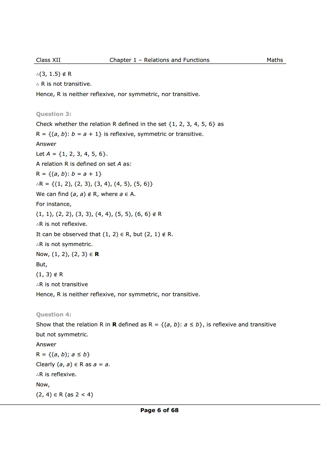 NCERT Class 12 Maths Chapter 1 Exercise 1.1 Solutions image 6