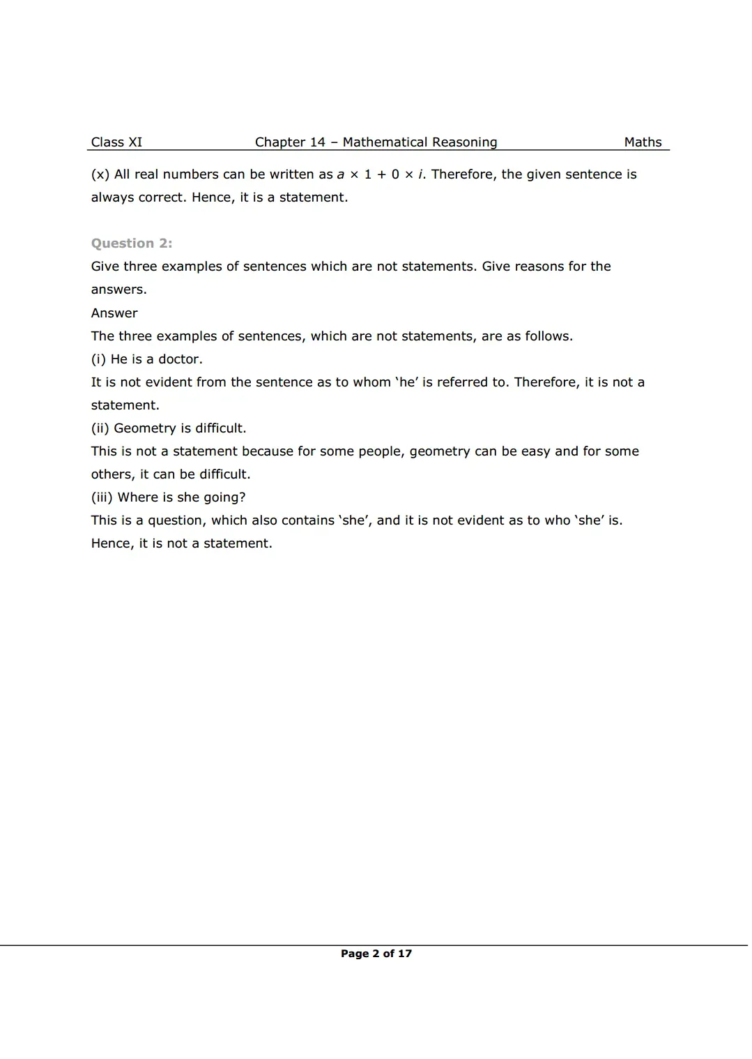 NCERT Class 11 Maths Chapter 14 Exercise 14.1 Solutions image 2