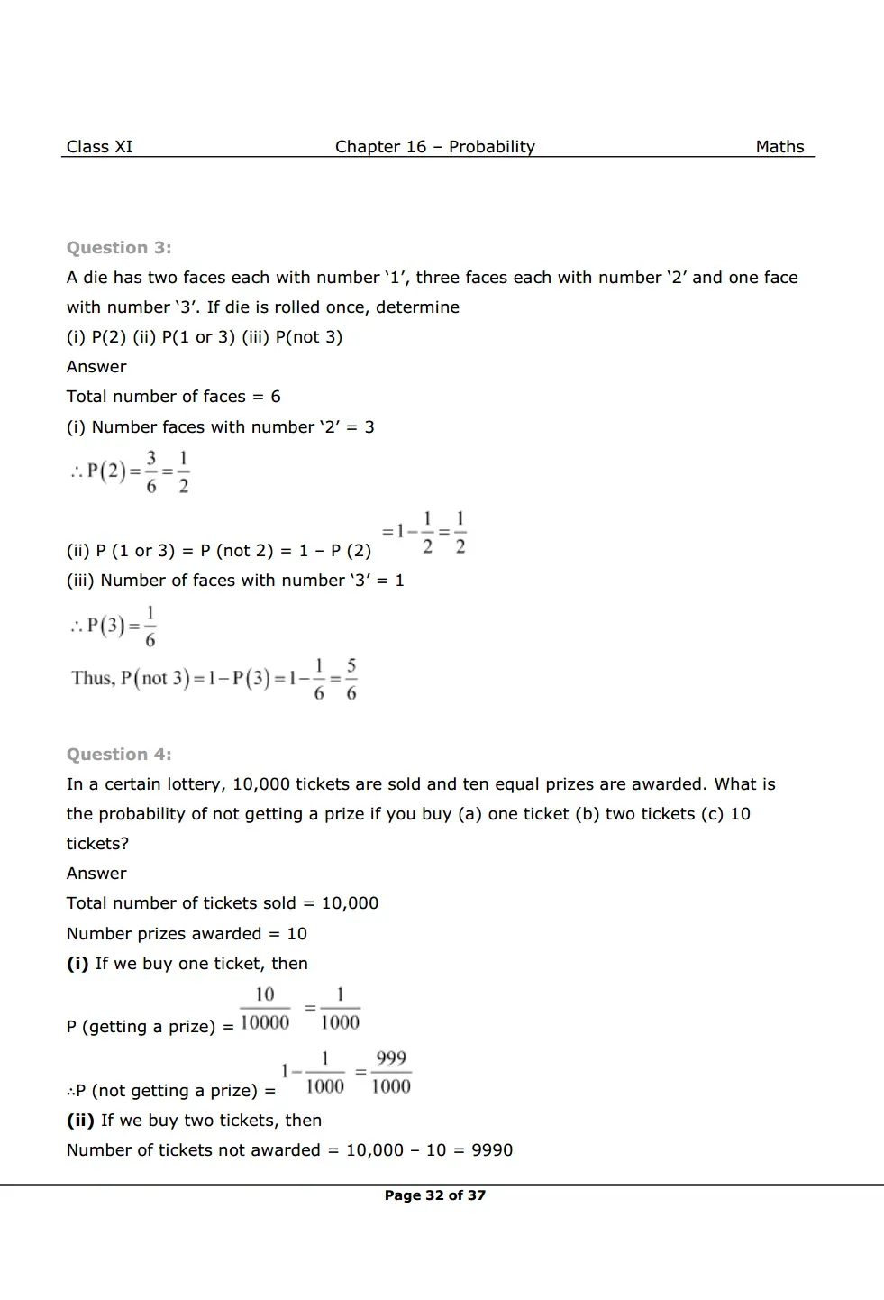 NCERT Solutions For Class 11 Maths Chapter 16 Miscellaneous Exercise image 2
