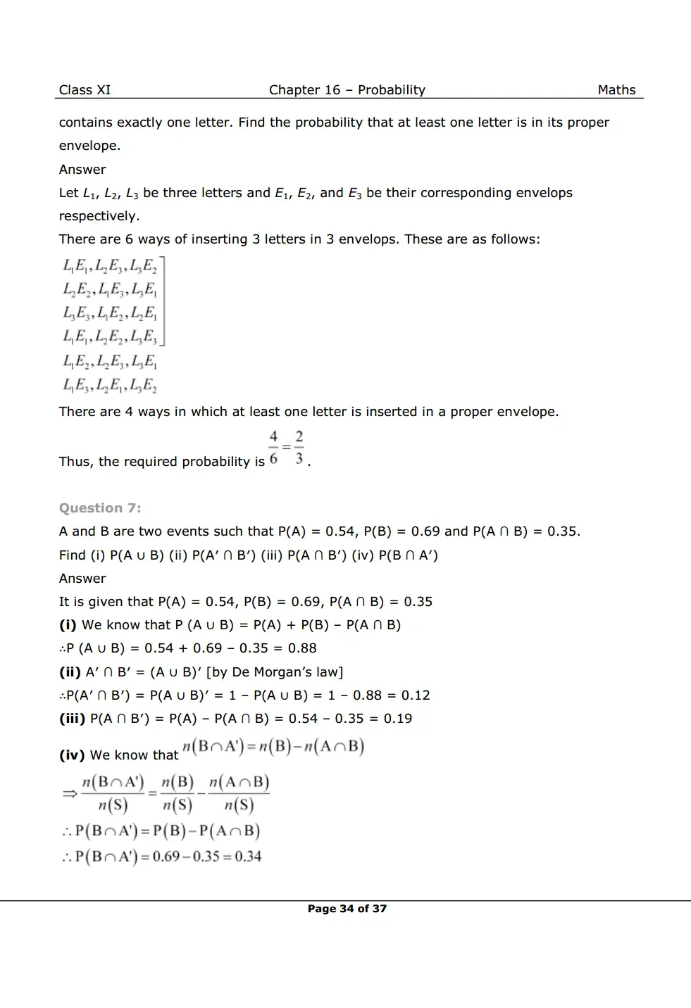 NCERT Solutions For Class 11 Maths Chapter 16 Miscellaneous Exercise image 4