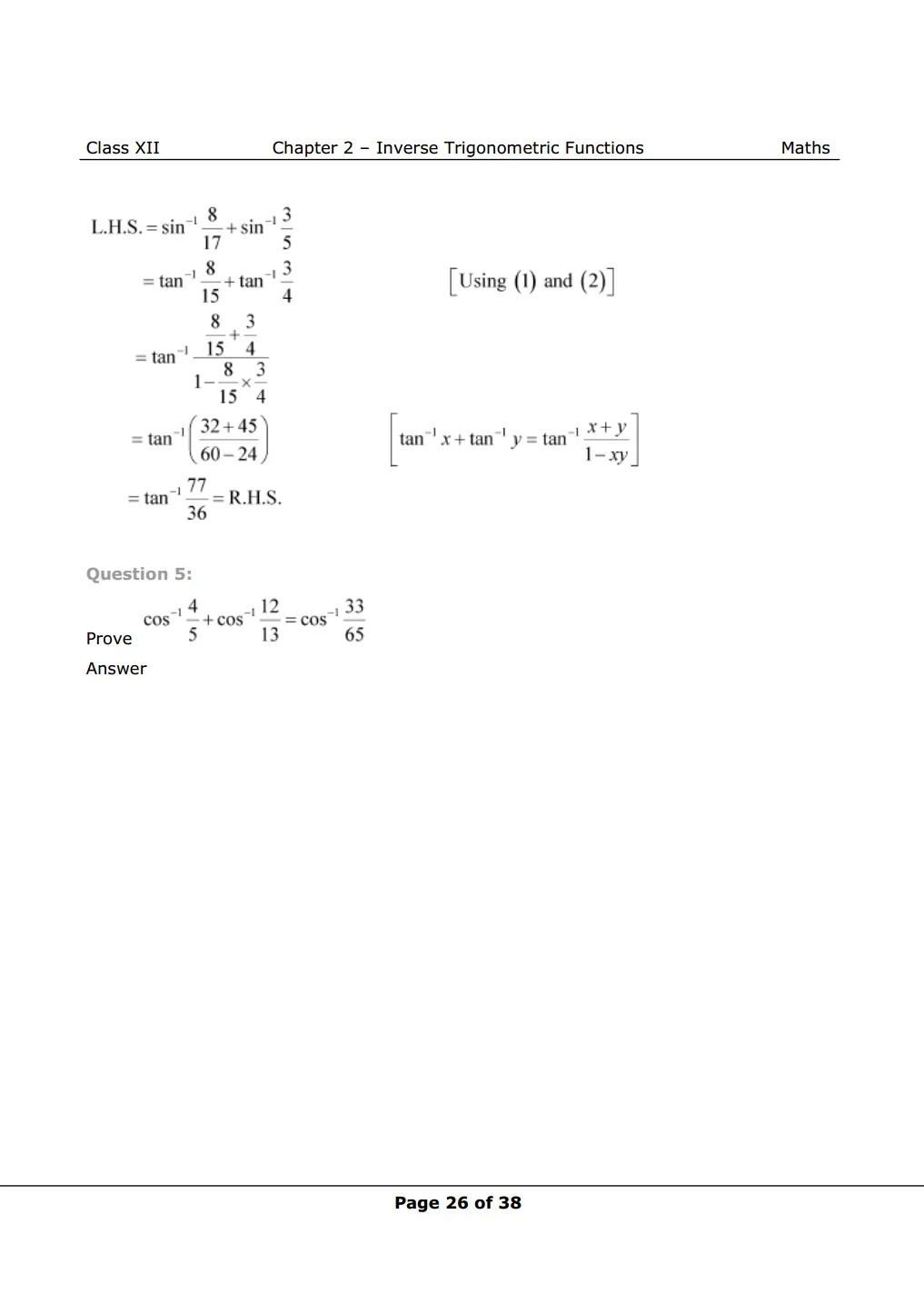 NCERT Solutions For Class 12 Maths Chapter 2 Miscellaneous Exercise image 4