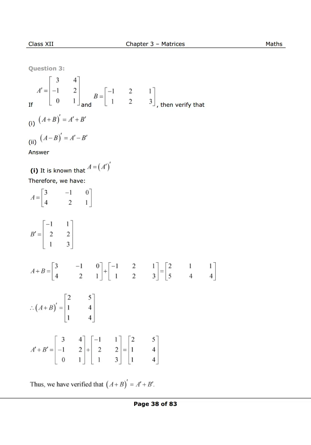 NCERT Class 12 Maths Chapter 3 Exercise 3.3 Solutions Image 3