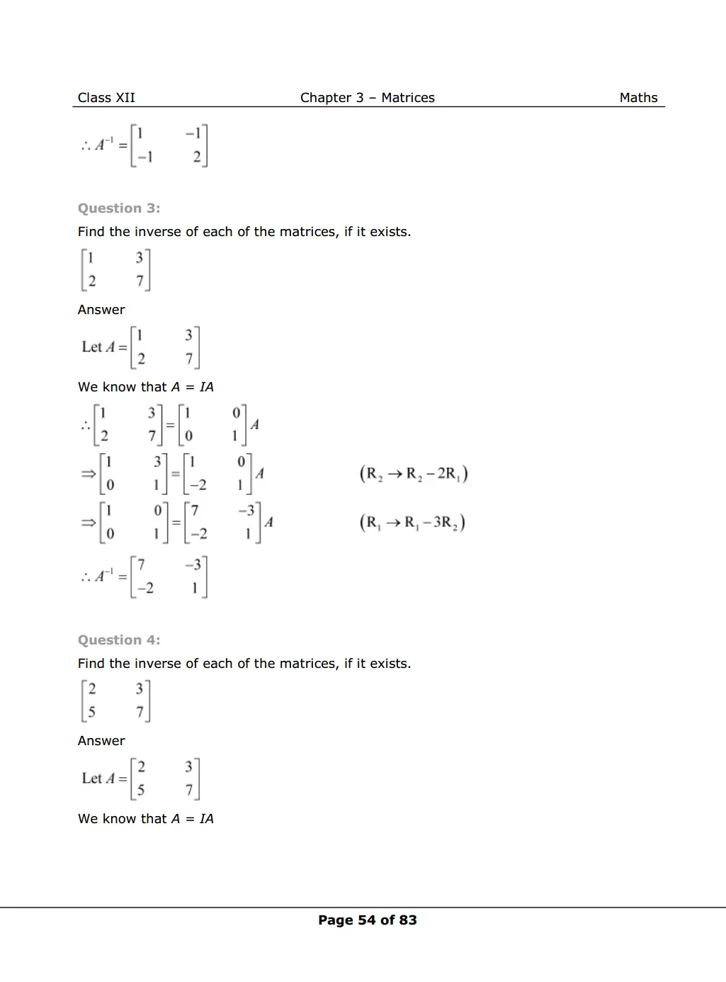 NCERT Class 12 Maths Chapter 3 Exercise 3.4 Solutions Image 3