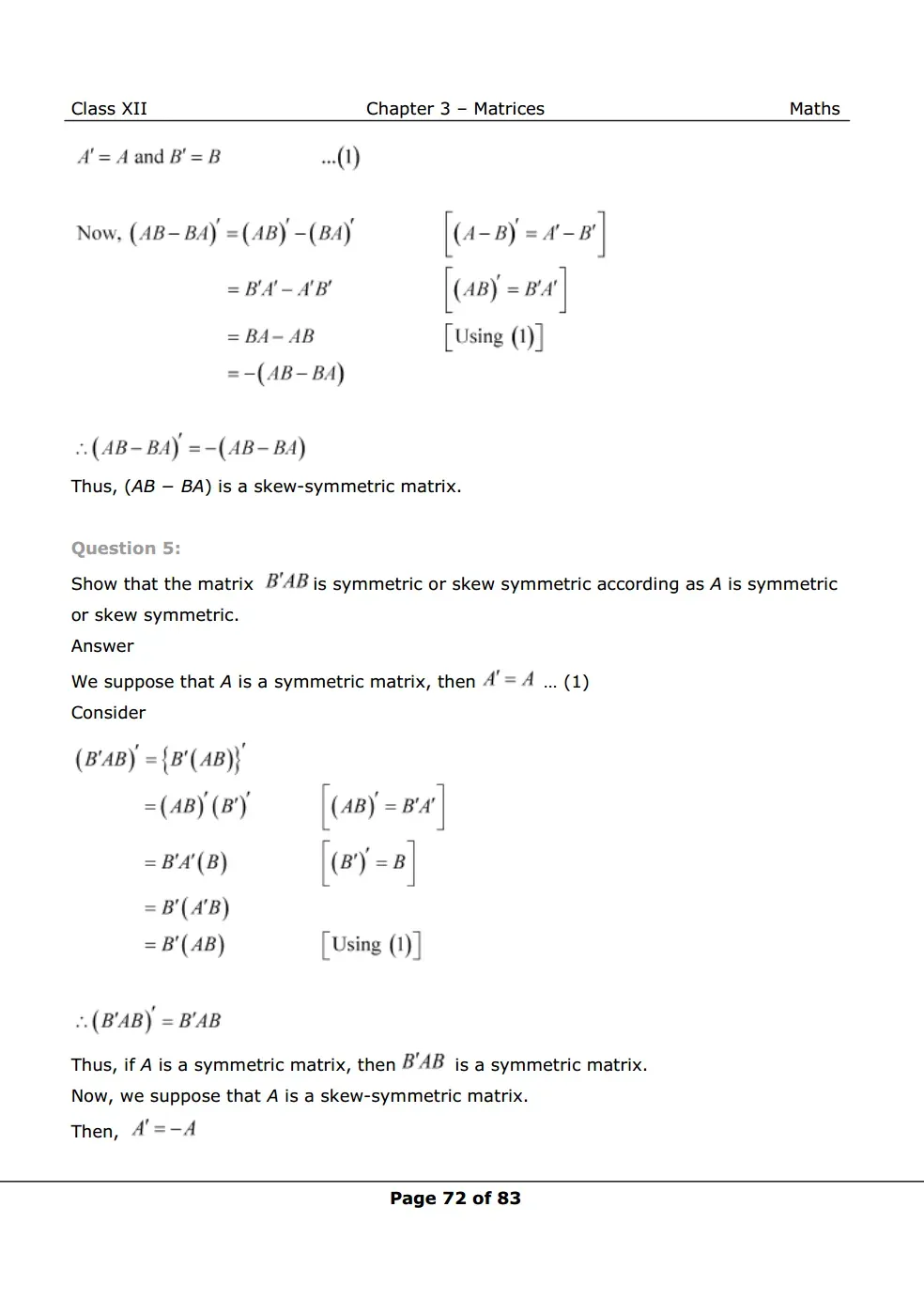NCERT Solutions For Class 12 Maths Chapter 3 Miscellaneous Exercise Image 5
