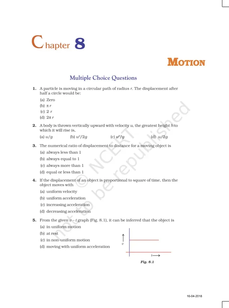 NCERT Exemplar Class 9 Science Chapter 8 Image 1