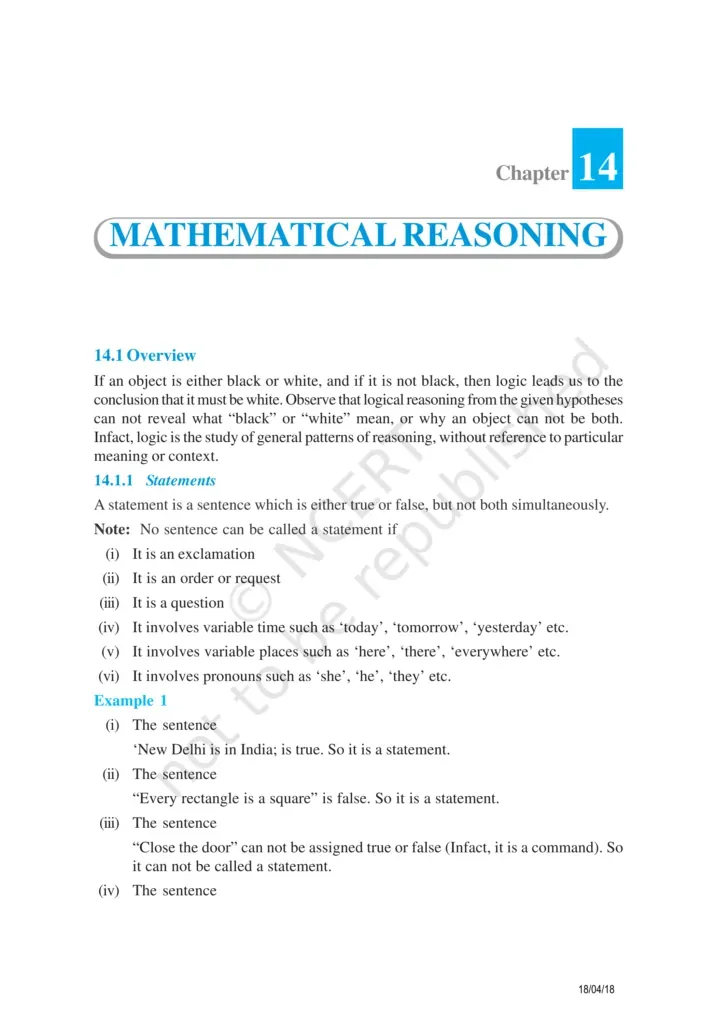 NCERT Exemplar Class 11 Maths Chapter 14 Image 1