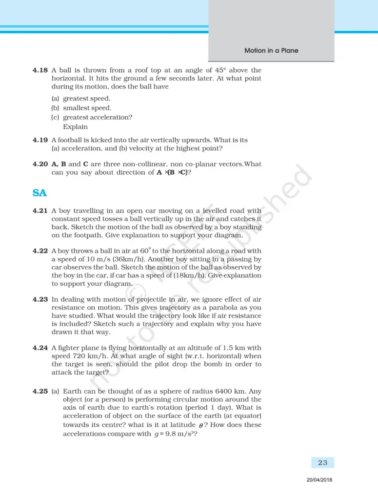 NCERT Exemplar Class 11 Physics Chapter 4 Image 5