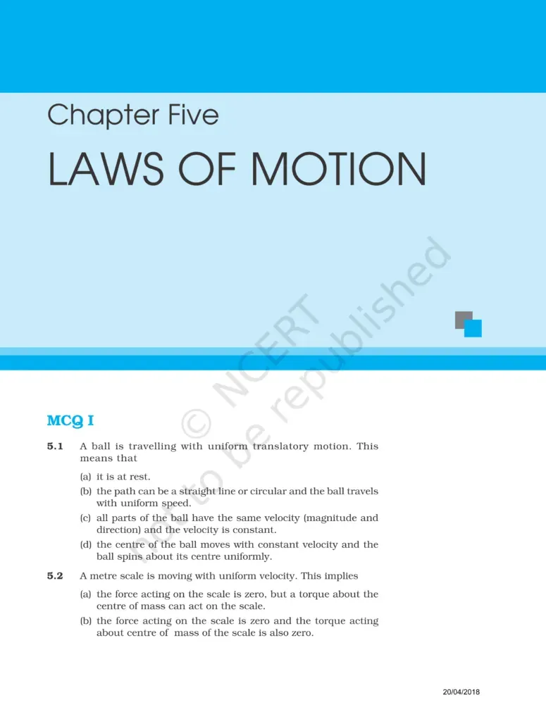 NCERT Exemplar Class 11 Physics Chapter 5 Image 1