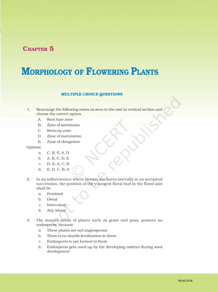 NCERT Exemplar Class 11 Biology Chapter 5 Image 1