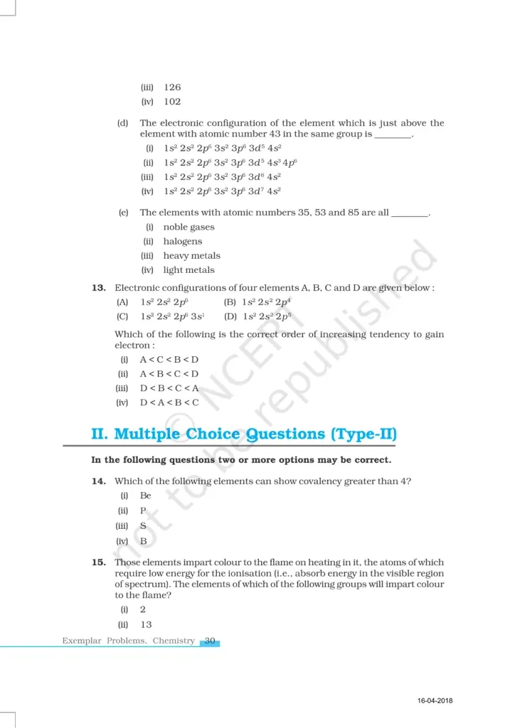 NCERT Exemplar Class 11 Chemistry Chapter 3 Image 4