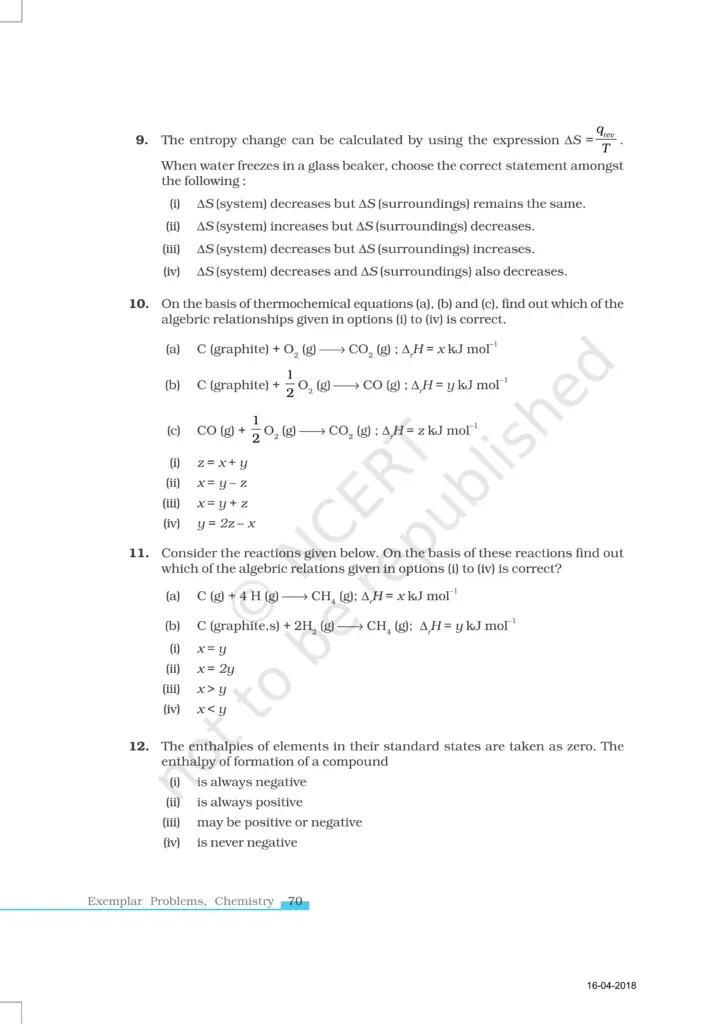 NCERT Exemplar Class 11 Chemistry Chapter 6 image 3