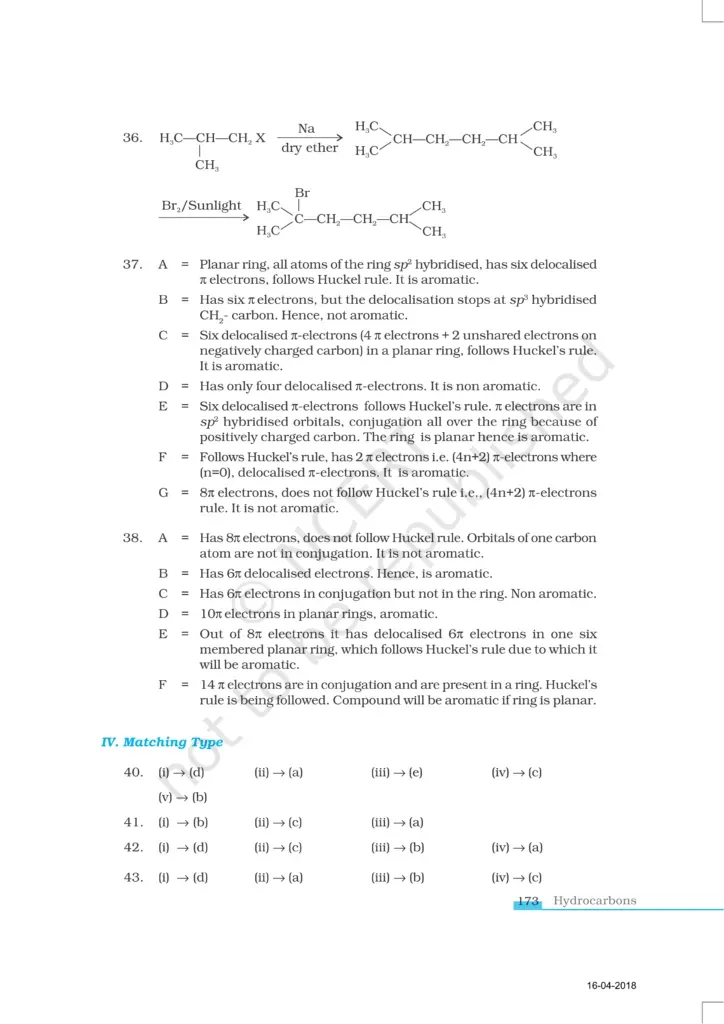 NCERT Exemplar Class 11 Chemistry Chapter 13 - Hydrocarbons