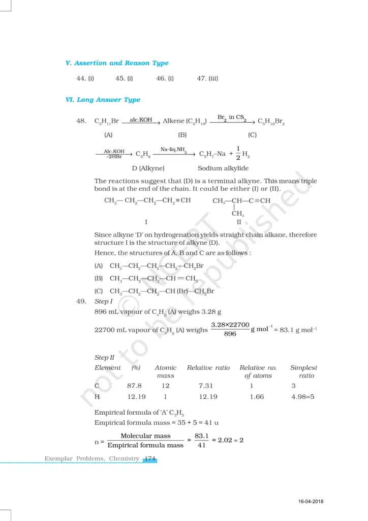 NCERT Exemplar Class 11 Chemistry Chapter 13 - Hydrocarbons
