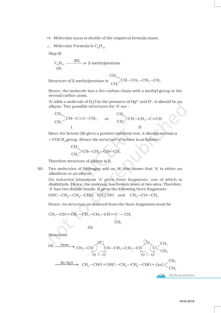 NCERT Exemplar Class 11 Chemistry Chapter 13 - Hydrocarbons