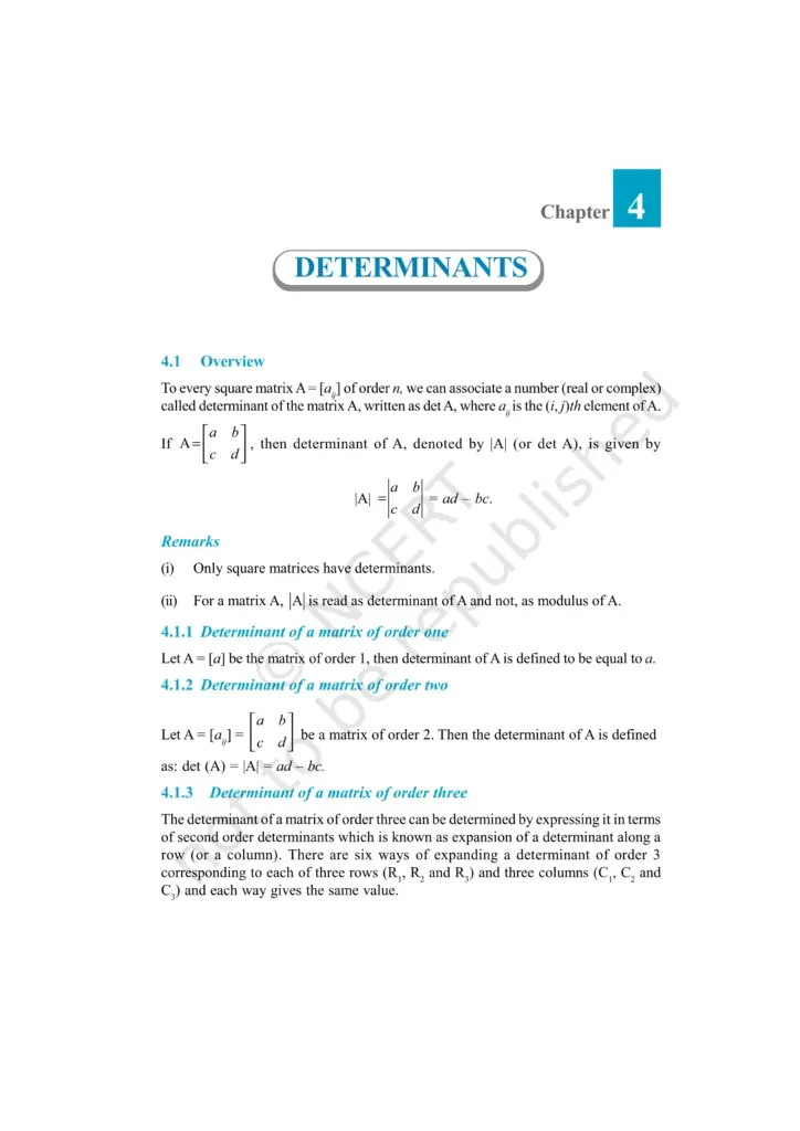 NCERT Exemplar Class 12 Maths Chapter 4 Image 1