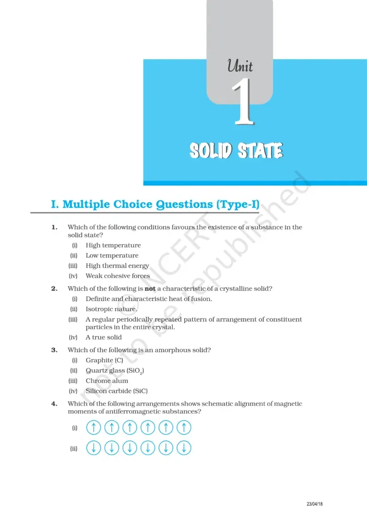 NCERT Exemplar Class 12 Chemistry Chapter 1 Image 1
