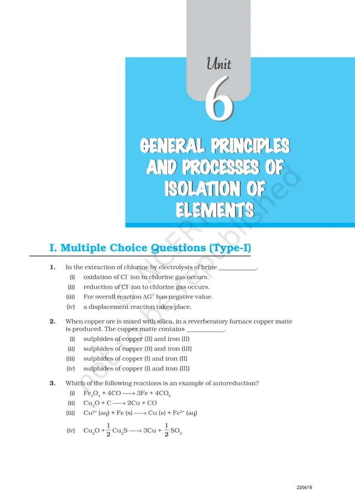 NCERT Exemplar Class 12 Chemistry Chapter 6 Image 1