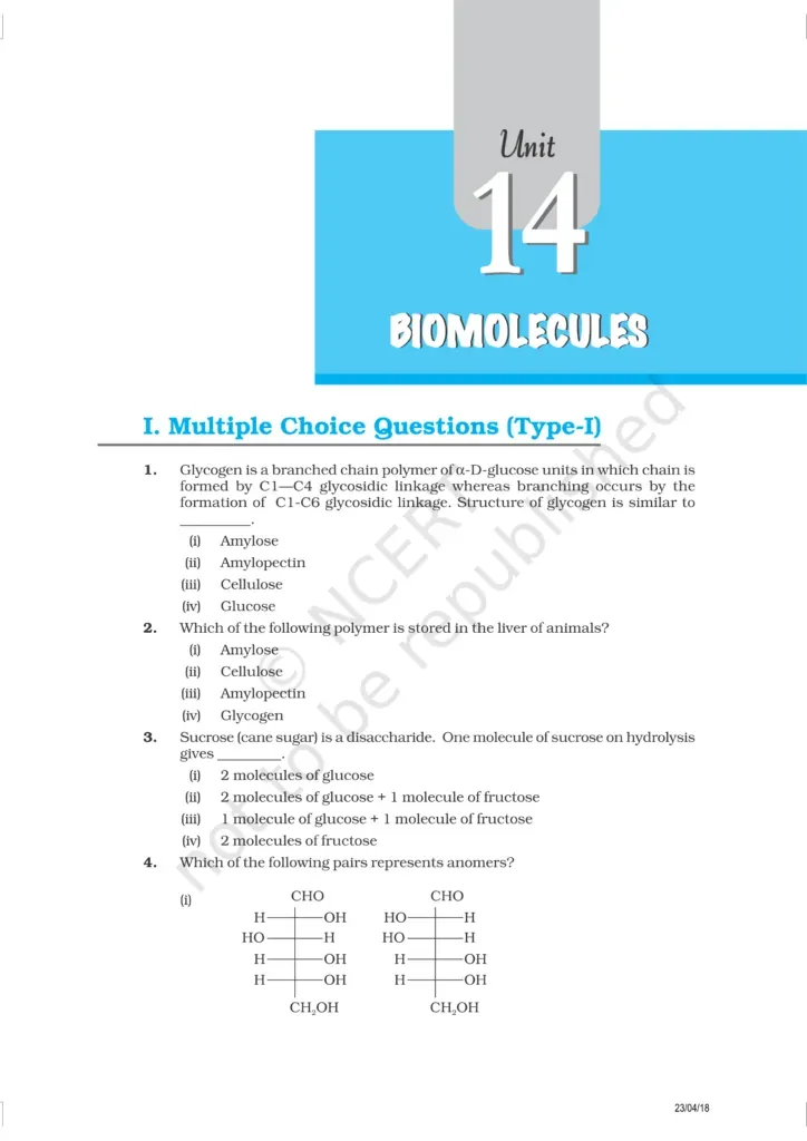 NCERT Exemplar Class 12 Chemistry Chapter 14 Image 1