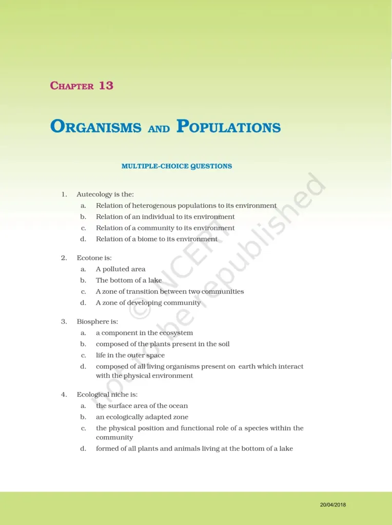 NCERT Exemplar Class 12 Biology Chapter 13 Image 1
