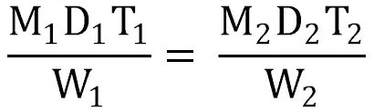 formulas on time and work