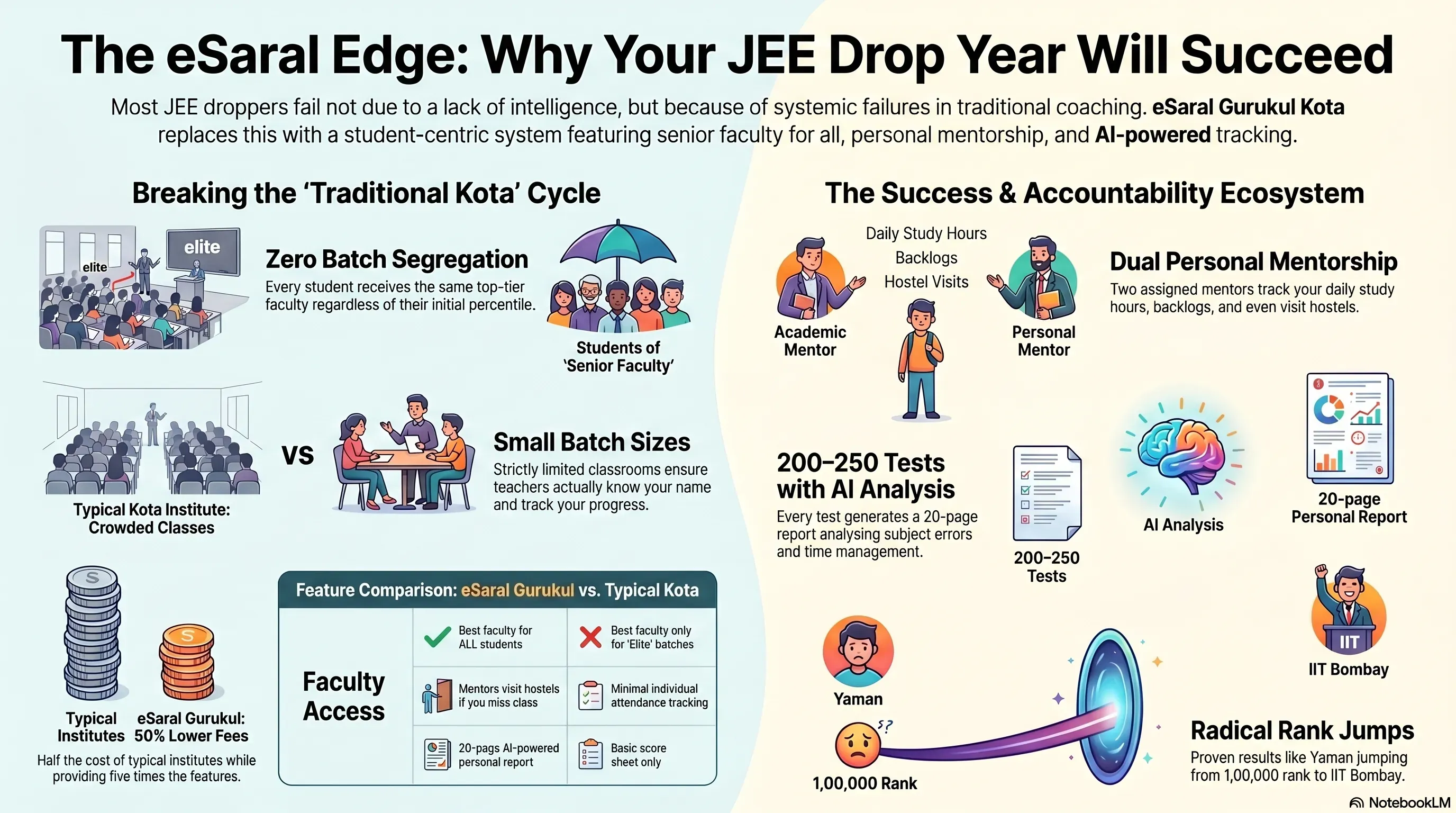 eSaral Gurukul Kota: Offline JEE Dropper Batch 2027 Guide