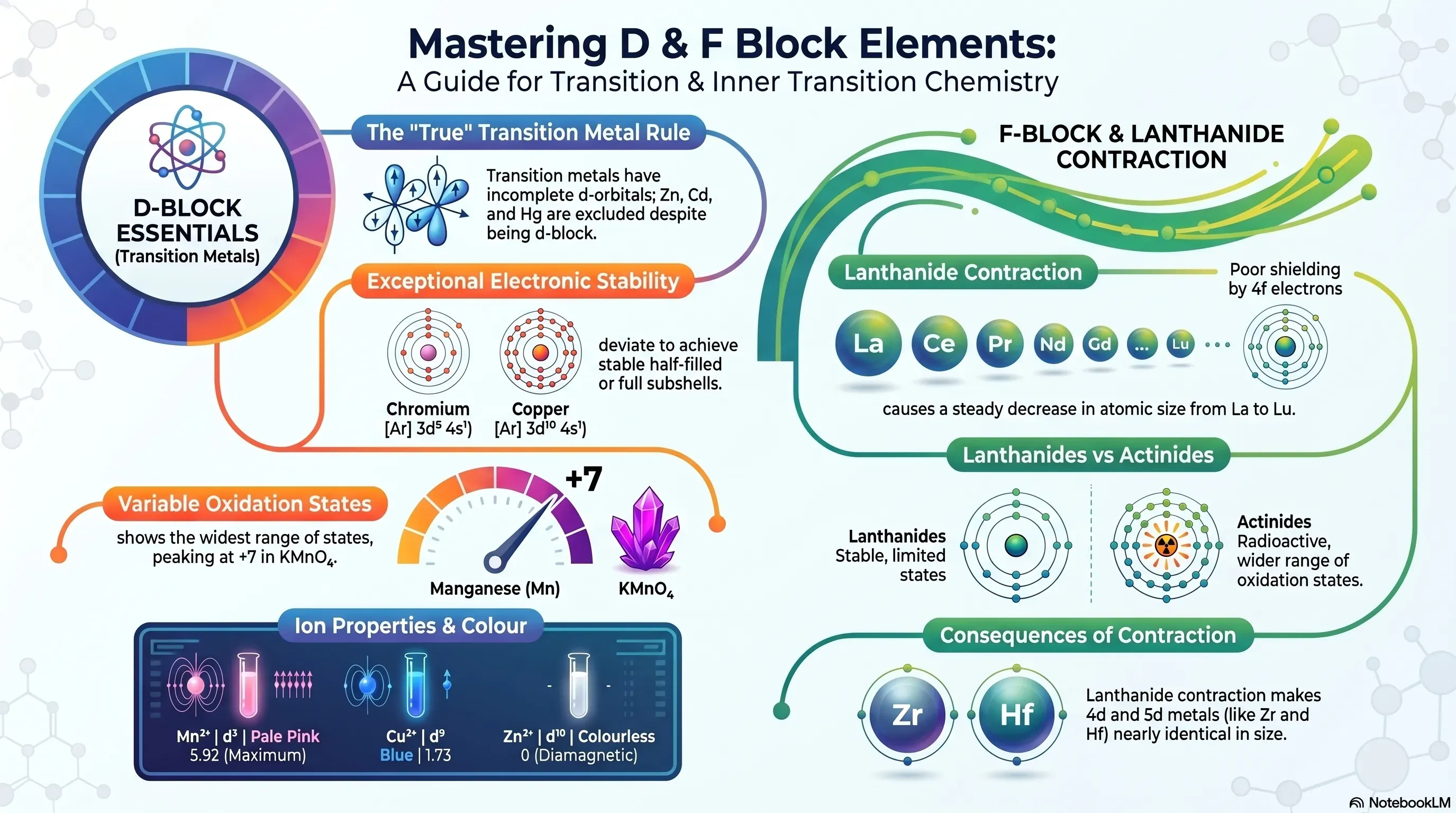 D and F Block Elements Class 12 Notes, IIT JEE & NEET